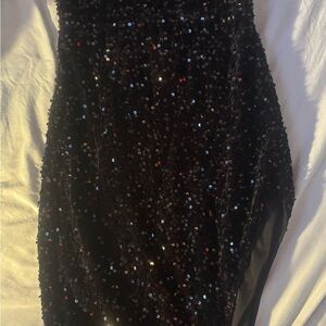 Elegant Black Sequin Dress